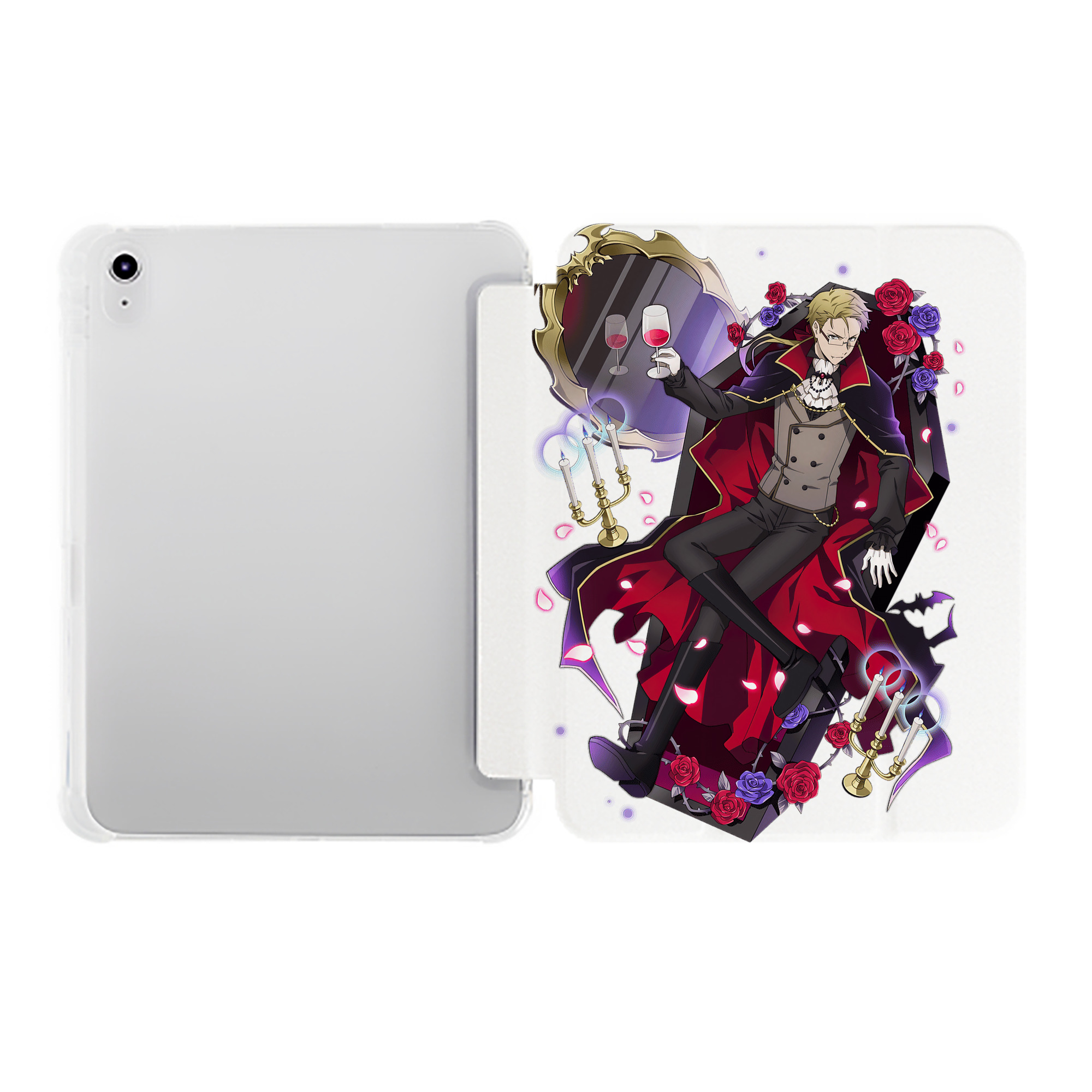 （画像用） 文豪ストレイドッグス Bungo Stray Dogs IPad ケース ペン収納付き 三つ折りスタンド PUレザー×シリコン 対応機種9.5/10.5/10.9インチ